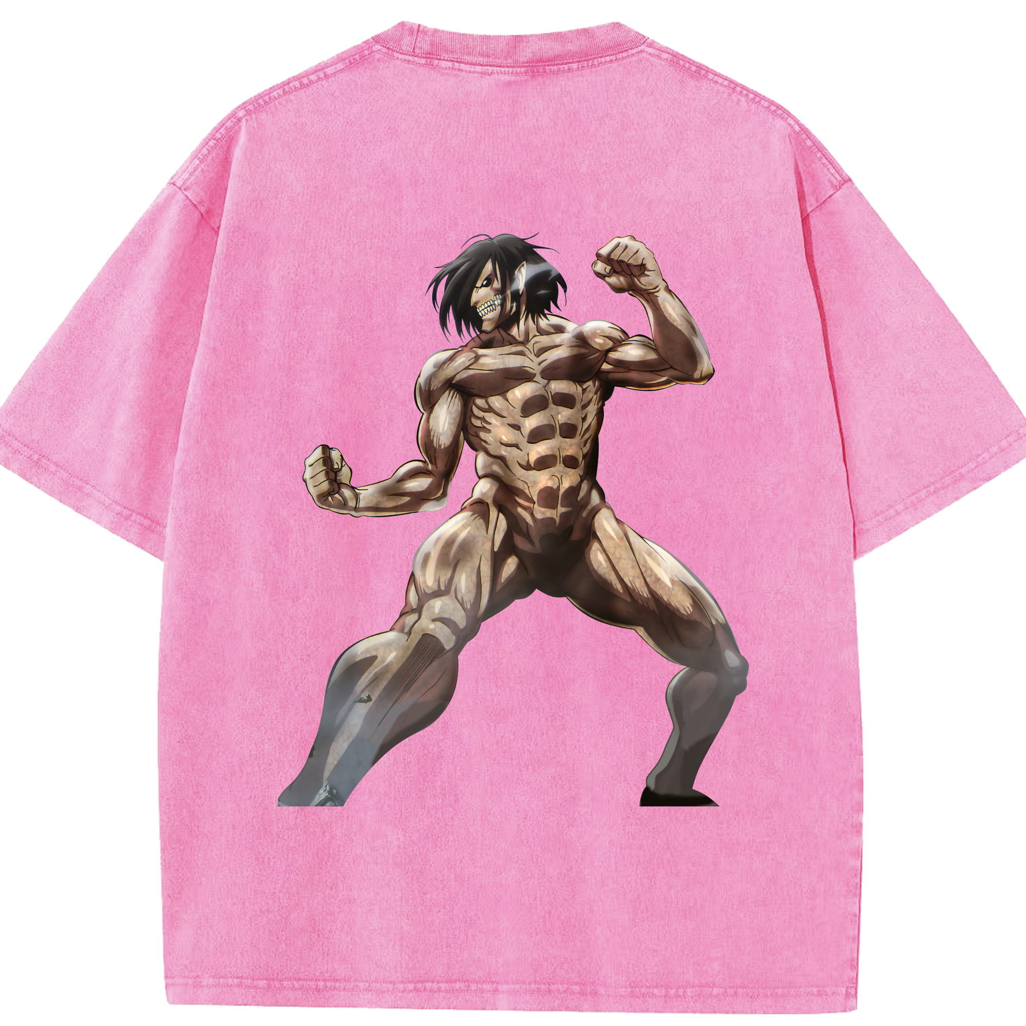 （画像用） 進撃の巨人 Attack on Titan 綿100% ヴィンテージ風 半袖Tシャツ（背面プリント）